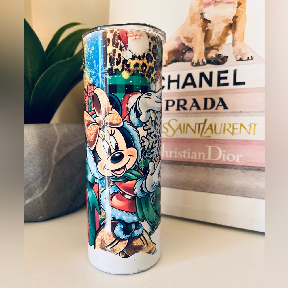 20oz Mouse Christmas Steel Tumbler with Lid and Straw